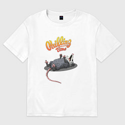 Футболка оверсайз мужская Possum, цвет: белый