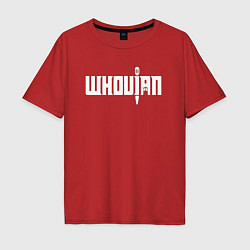 Футболка оверсайз мужская Whovian, цвет: красный
