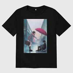 Футболка оверсайз мужская Хиёри Ики Ято, цвет: черный