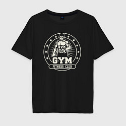 Футболка оверсайз мужская Gym fitness club, цвет: черный