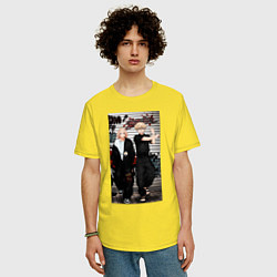 Футболка оверсайз мужская Мандзиро Сано, цвет: желтый — фото 2