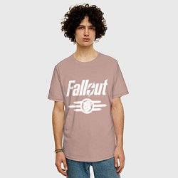 Футболка оверсайз мужская Fallout - vault 33, цвет: пыльно-розовый — фото 2