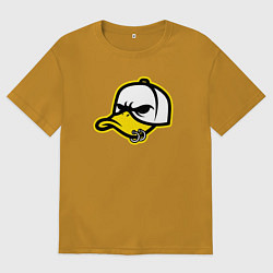 Футболка оверсайз мужская Кепка утка, цвет: горчичный