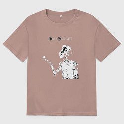 Футболка оверсайз мужская Fad Gadget - Tovey live, цвет: пыльно-розовый