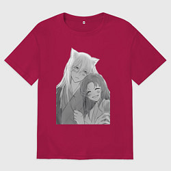 Футболка оверсайз мужская Очень приятно Бог Томоэ, цвет: маджента