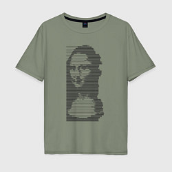 Мужская футболка оверсайз Mona Lisa text