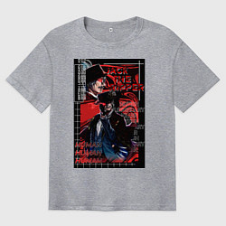 Футболка оверсайз мужская Повесть о конце света Джек-потрошитель, цвет: меланж