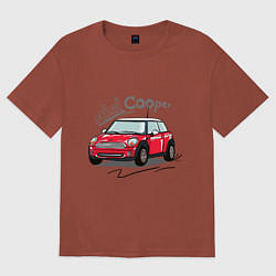 Футболка оверсайз мужская Mini Cooper, цвет: кирпичный