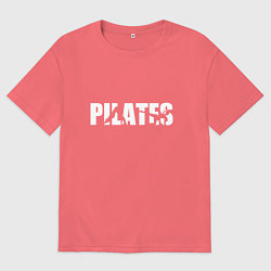 Футболка оверсайз мужская Пилатес, цвет: коралловый