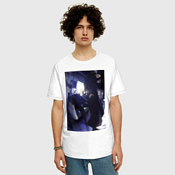 Футболка оверсайз мужская Магическая битва Сатору Годзё Сугуру Гэто, цвет: белый — фото 2