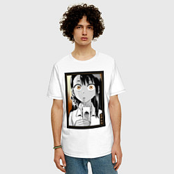 Футболка оверсайз мужская Не издевайся Нагаторо Хаясэ, цвет: белый — фото 2