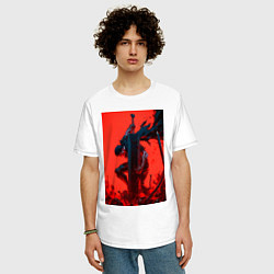 Футболка оверсайз мужская Берсерк Гатс Драгонслейер, цвет: белый — фото 2