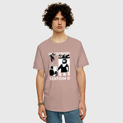 Футболка оверсайз мужская Боевой отряд Комбатант Ди, цвет: пыльно-розовый — фото 2