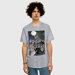 Футболка оверсайз мужская Кайдзю номер восемь Рэно Итикава, цвет: меланж — фото 2