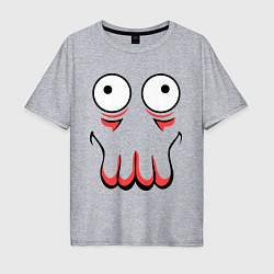 Футболка оверсайз мужская John Zoidberg Face, цвет: меланж