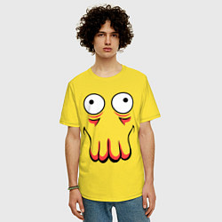 Футболка оверсайз мужская John Zoidberg Face, цвет: желтый — фото 2