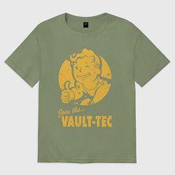 Футболка оверсайз мужская Vault boy like print, цвет: авокадо