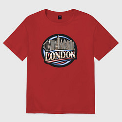 Футболка оверсайз мужская City London, цвет: красный