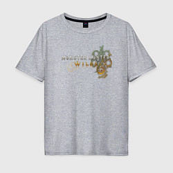 Футболка оверсайз мужская Monster hunter wilds logo, цвет: меланж