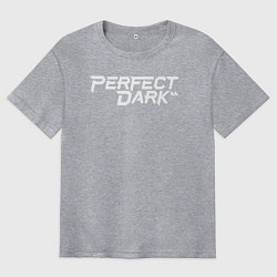 Футболка оверсайз мужская Perfect dark logo, цвет: меланж