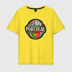 Футболка оверсайз мужская Portugal, цвет: желтый