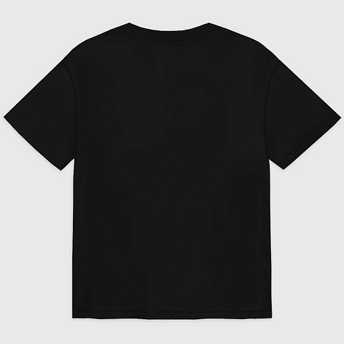 Мужская футболка оверсайз White Lies - Big TV new merch / Черный – фото 2
