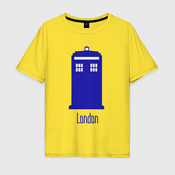 Футболка оверсайз мужская Tardis - London, цвет: желтый