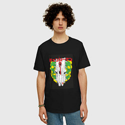 Футболка оверсайз мужская Человек-бензопила Денджи бензопила, цвет: черный — фото 2