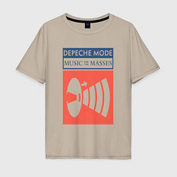 Футболка оверсайз мужская Depeche Mode - Music for the masses merch, цвет: миндальный