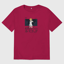 Футболка оверсайз мужская Обещанный Неверленд - Эмма, цвет: маджента