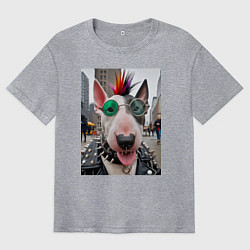 Футболка оверсайз мужская Bully punk musician - ai art fantasy, цвет: меланж