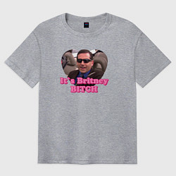 Футболка оверсайз мужская Michael Scott its Breatney B*tch - the office, цвет: меланж