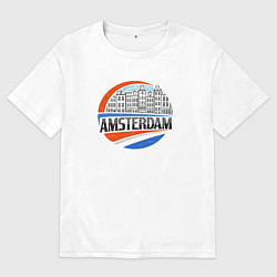 Футболка оверсайз мужская Мои Нидерланды, цвет: белый