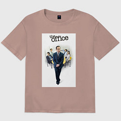 Футболка оверсайз мужская The office characters, цвет: пыльно-розовый