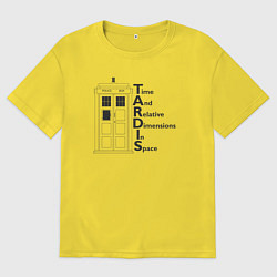 Футболка оверсайз мужская Time in space, цвет: желтый