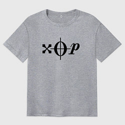 Футболка оверсайз мужская Хор чёрный, цвет: меланж