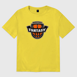 Футболка оверсайз мужская Basketball fantasy, цвет: желтый