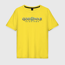 Футболка оверсайз мужская God of war ragnarok logo, цвет: желтый