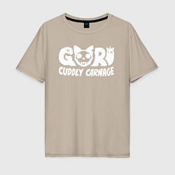 Мужская футболка оверсайз Goro cuddly carnage logotype