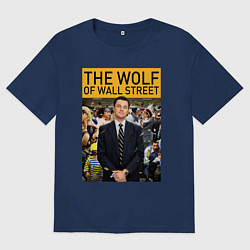 Футболка оверсайз мужская The wolf of wall street - Leo, цвет: тёмно-синий