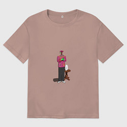 Футболка оверсайз мужская Межпространственный колдун Маджента, цвет: пыльно-розовый