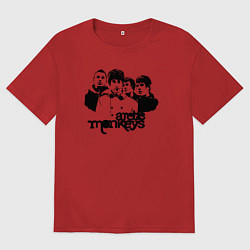 Футболка оверсайз мужская Arctic Monkeys band, цвет: красный