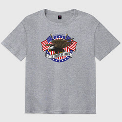 Футболка оверсайз мужская United States of America, цвет: меланж