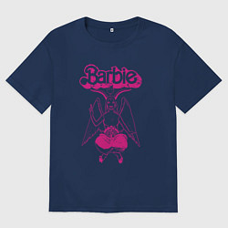 Футболка оверсайз мужская Барби Бафомет, цвет: тёмно-синий