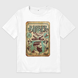 Футболка оверсайз мужская Барбер атрибуты, цвет: белый