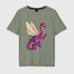 Футболка оверсайз мужская HOMM3 Faerie Dragon, цвет: авокадо