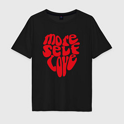 Футболка оверсайз мужская Red more self love, цвет: черный
