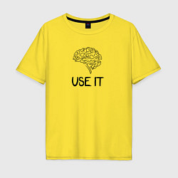 Футболка оверсайз мужская Use it brain, цвет: желтый