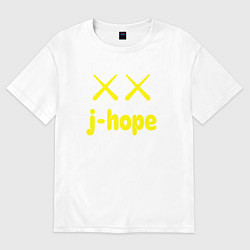 Футболка оверсайз мужская BTS j-hope, цвет: белый