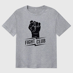 Футболка оверсайз мужская Fight club warrior, цвет: меланж